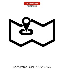 map icon or logo isolated sign symbol vector illustration - high quality black style vector icons
