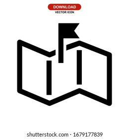 map icon or logo isolated sign symbol vector illustration - high quality black style vector icons
