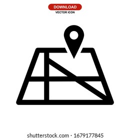 map icon or logo isolated sign symbol vector illustration - high quality black style vector icons
