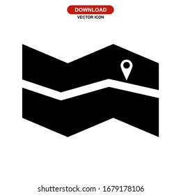 map icon or logo isolated sign symbol vector illustration - high quality black style vector icons
