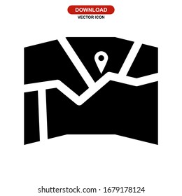 map icon or logo isolated sign symbol vector illustration - high quality black style vector icons
