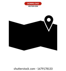 map icon or logo isolated sign symbol vector illustration - high quality black style vector icons
