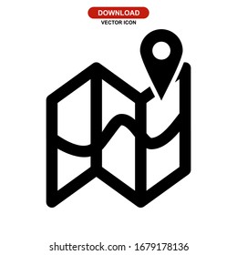 map icon or logo isolated sign symbol vector illustration - high quality black style vector icons
