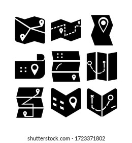 Kartensymbol oder Logo einzeln auf Zeichen, Vektorgrafik - Sammlung von hochwertigen Vektorsymbol in schwarzem Stil
