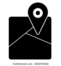 
icono de mapa o logotipo símbolo de signo aislado ilustración vectorial - iconos vectoriales de estilo negro de alta calidad