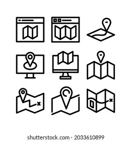 map icon or logo isolated sign symbol vector illustration - Collection of high quality black style vector icons
