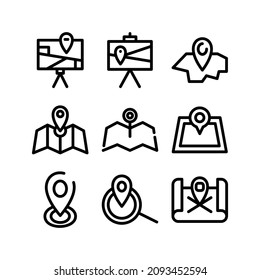 map icon or logo isolated sign symbol vector illustration - Collection of high quality black style vector icons
