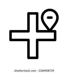 icono de mapa o logotipo símbolo de signo aislado ilustración vectorial - iconos vectoriales de estilo negro de alta calidad
