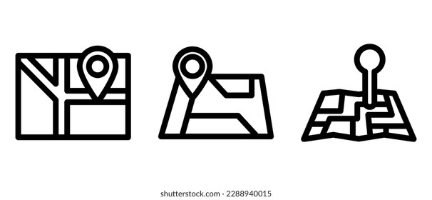 map icon or logo isolated sign symbol vector illustration - high quality black style vector icons