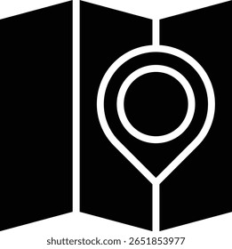 The map icon is marked with a location pin to show the location of a place on the map, such as the address of a store, restaurant, or tourist attraction.