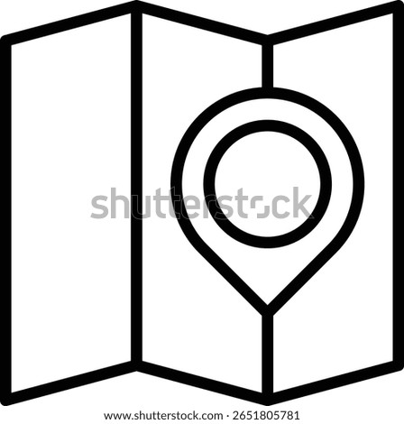 The map icon is marked with a location pin to show the location of a place on the map, such as the address of a store, restaurant, or tourist attraction.