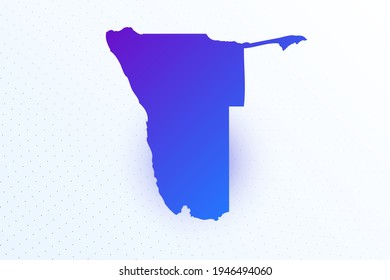 Map icon of Namibia. Colorful gradient map on light background. Modern digital graphic design. Light white backdrop vector illustration