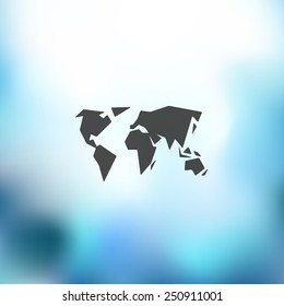 map icon on blurred background