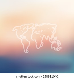 map icon on blurred background