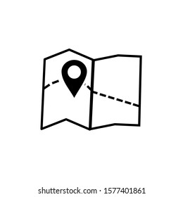 Map icon on eps 10 with a white background