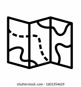 Map icon on eps 10 with a white background