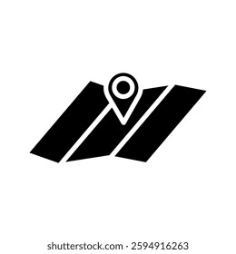 Map icon on white background