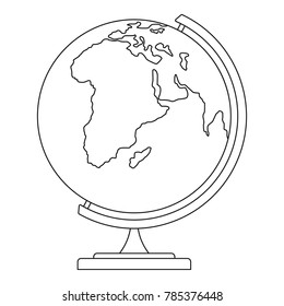 Map icon. Outline illustration of map vector icon for web