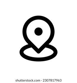 icono de mapa, estilo de esquema, vector modificable