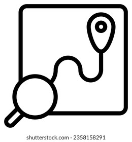 icono de mapa con estilo de contorno. Adecuado para el diseño de sitios web, logotipo, aplicación, interfaz de usuario y ETC.