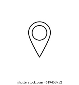 Map icon in outline style for web and infographics. Isolated vector illustration