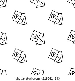 map icon pattern. Seamless map pattern on white background.