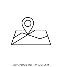 Map icon Pin symbol. Vector illustration. EPS 10.