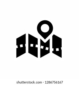 map icon, pin icon vector on white background - Vector