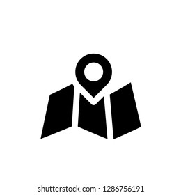 map icon, pin icon vector on white background - Vector