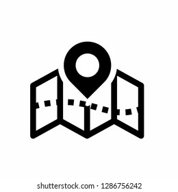 map icon, pin icon vector on white background - Vector