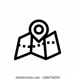map icon, pin icon vector on white background - Vector