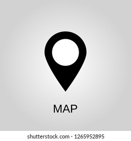 Map icon. Pointer concept symbol design. Stock - Vector illustration can be used for web