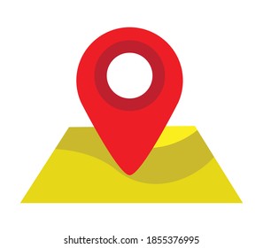 map icon pointer illustration in flat design 
