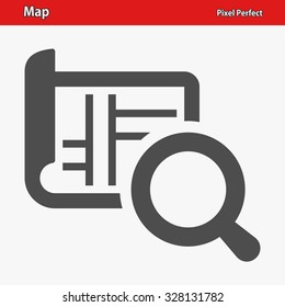Map Icon. Professional, pixel perfect icon optimized for both large and small resolutions. EPS 8 format.