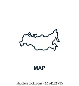 Map icon from russia collection. Simple line Map icon for templates, web design and infographics