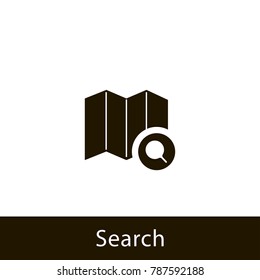 map icon. search map. sign design