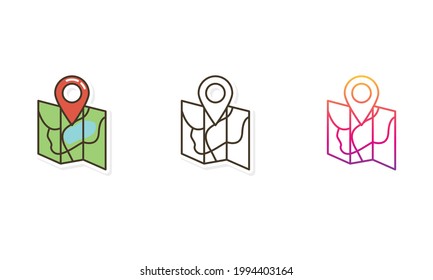 map icon set different style