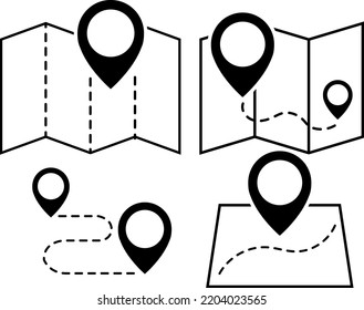 Map Icon Set : Vector