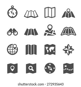 map icon set, vector eps10.