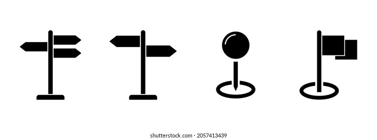 Kartensymbol-Set, Vektorsymbol-Zeichensatz
