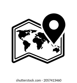 map icon set, map vector set sign symbol
