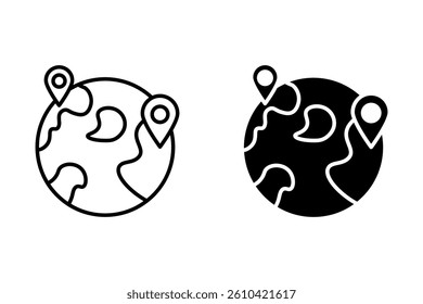 map icon set, map vector set sign symbol vector icon illustration