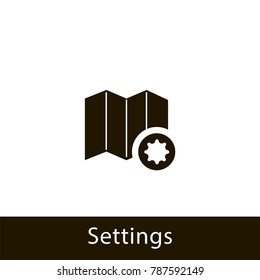 map icon. settings map. sign design