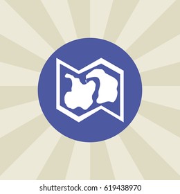 map icon. sign design. background