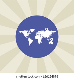 map icon. sign design. background