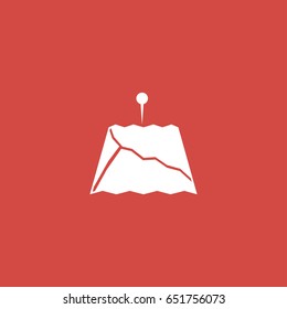 map icon. sign design. red background