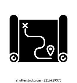 Kartensymbol. Unterschrift für mobiles Konzept und Webdesign. Vektorgrafik