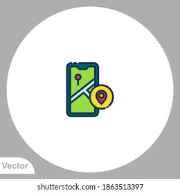 Map icon sign vector,Symbol, logo illustration for web and mobile