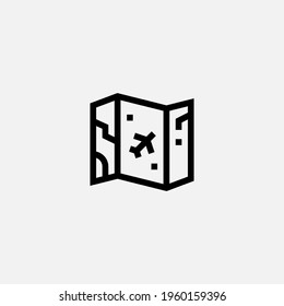 Map icon sign vector,Symbol, logo illustration for web and mobile
