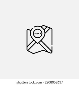 Map icon sign vector,Symbol, logo illustration for web and mobile